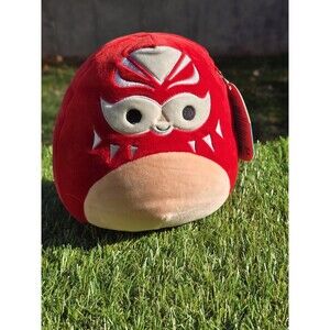 Squishmallow 7" Julian The Red Masked Luchador Wrestler Soft Red Plush NWT